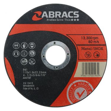 Click Here To Enlarge This Photo Of Abracs Proflex Extra Thin Cutting Discs - 115mm x 1.0mm INOX