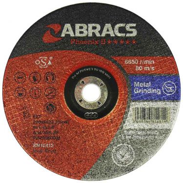 Click Here To Enlarge This Photo Of Abracs Phoenix II Metal Grinding Discs - 115mm x 6.0mm 22mm DPC
