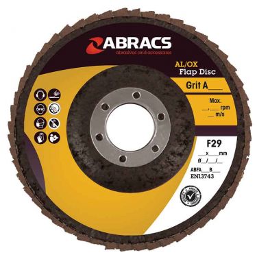 Click Here To Enlarge This Photo Of Abracs Flap Disc 115mm x 40g Al/ox