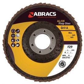 Abracs Fibre Discs 115mm X 24 Grit Al/ox