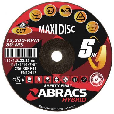 Click Here To Enlarge This Photo Of Hybrid "5 in 1" 115mm x 1.6mm x 22mm Cutting Discs