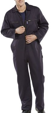 Click Here To Enlarge This Photo Of Super Click Pc Boiler Suit/ Coveralls Navy Blue